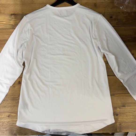 Cuts Clothing White Long Sleeve Tee Classic Design - Picture 3 of 3